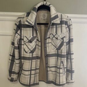 Plaid Button-Up Jacket